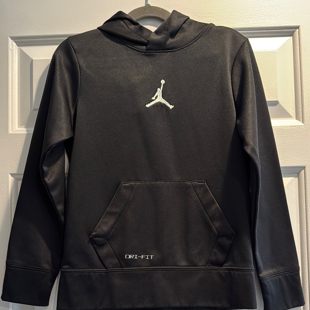 Jordan Black Hoodie with White Logo